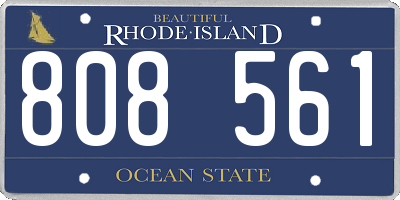 RI license plate 808561