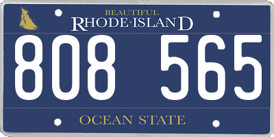 RI license plate 808565