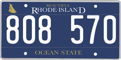 RI license plate 808570