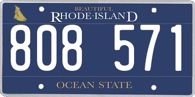 RI license plate 808571