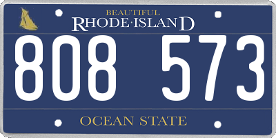 RI license plate 808573