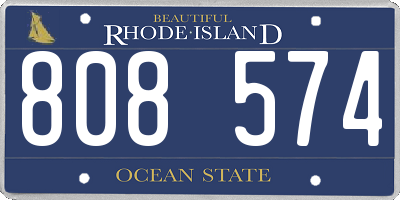 RI license plate 808574