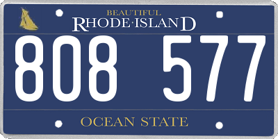 RI license plate 808577