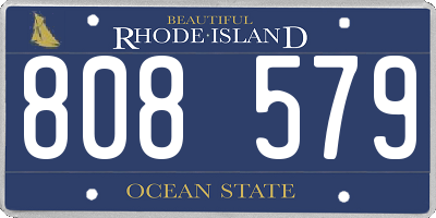 RI license plate 808579