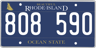 RI license plate 808590