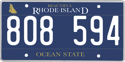 RI license plate 808594