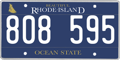 RI license plate 808595