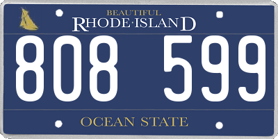 RI license plate 808599