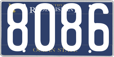 RI license plate 8086