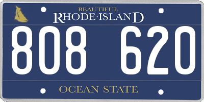 RI license plate 808620