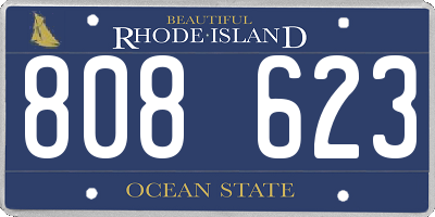 RI license plate 808623