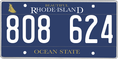 RI license plate 808624