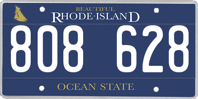 RI license plate 808628