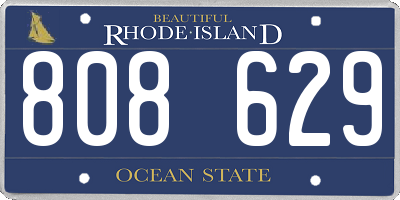 RI license plate 808629