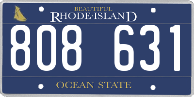 RI license plate 808631