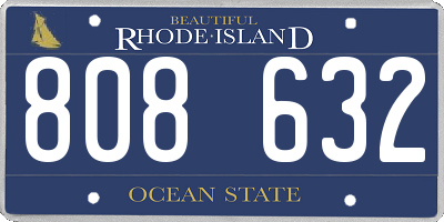 RI license plate 808632