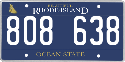 RI license plate 808638