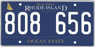 RI license plate 808656