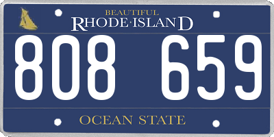 RI license plate 808659