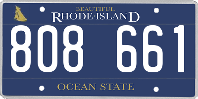 RI license plate 808661