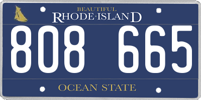 RI license plate 808665