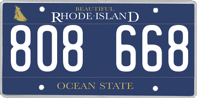 RI license plate 808668