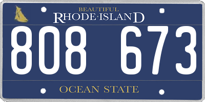 RI license plate 808673