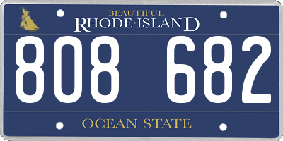 RI license plate 808682