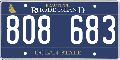 RI license plate 808683