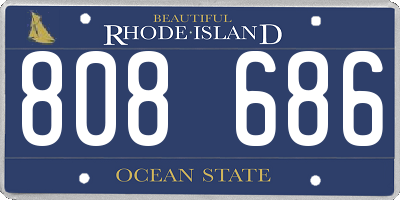 RI license plate 808686