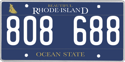 RI license plate 808688