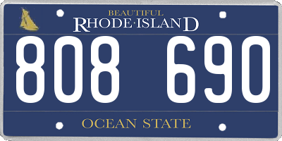 RI license plate 808690
