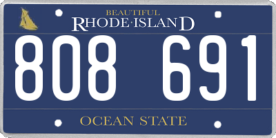 RI license plate 808691
