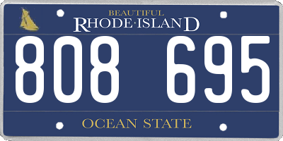 RI license plate 808695