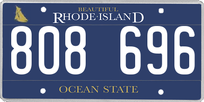 RI license plate 808696