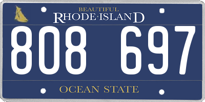 RI license plate 808697
