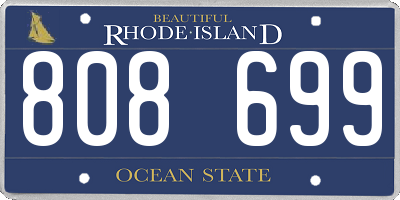 RI license plate 808699