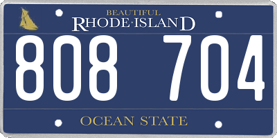 RI license plate 808704