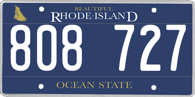 RI license plate 808727