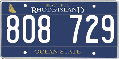 RI license plate 808729
