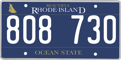 RI license plate 808730