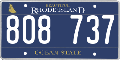 RI license plate 808737