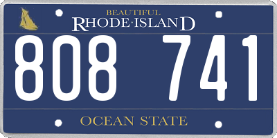 RI license plate 808741