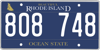 RI license plate 808748