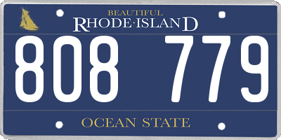 RI license plate 808779