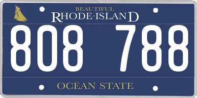 RI license plate 808788