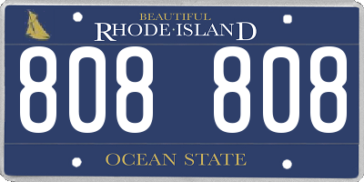 RI license plate 808808