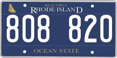 RI license plate 808820