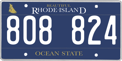 RI license plate 808824