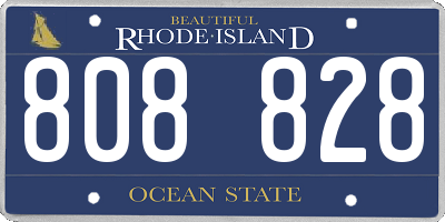 RI license plate 808828